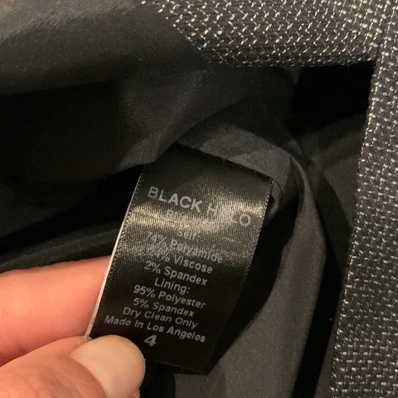 NWT Black Halo Women’s Racer Back Blue/Black Dress With Front Zipper and Slit - Picture 9 of 10